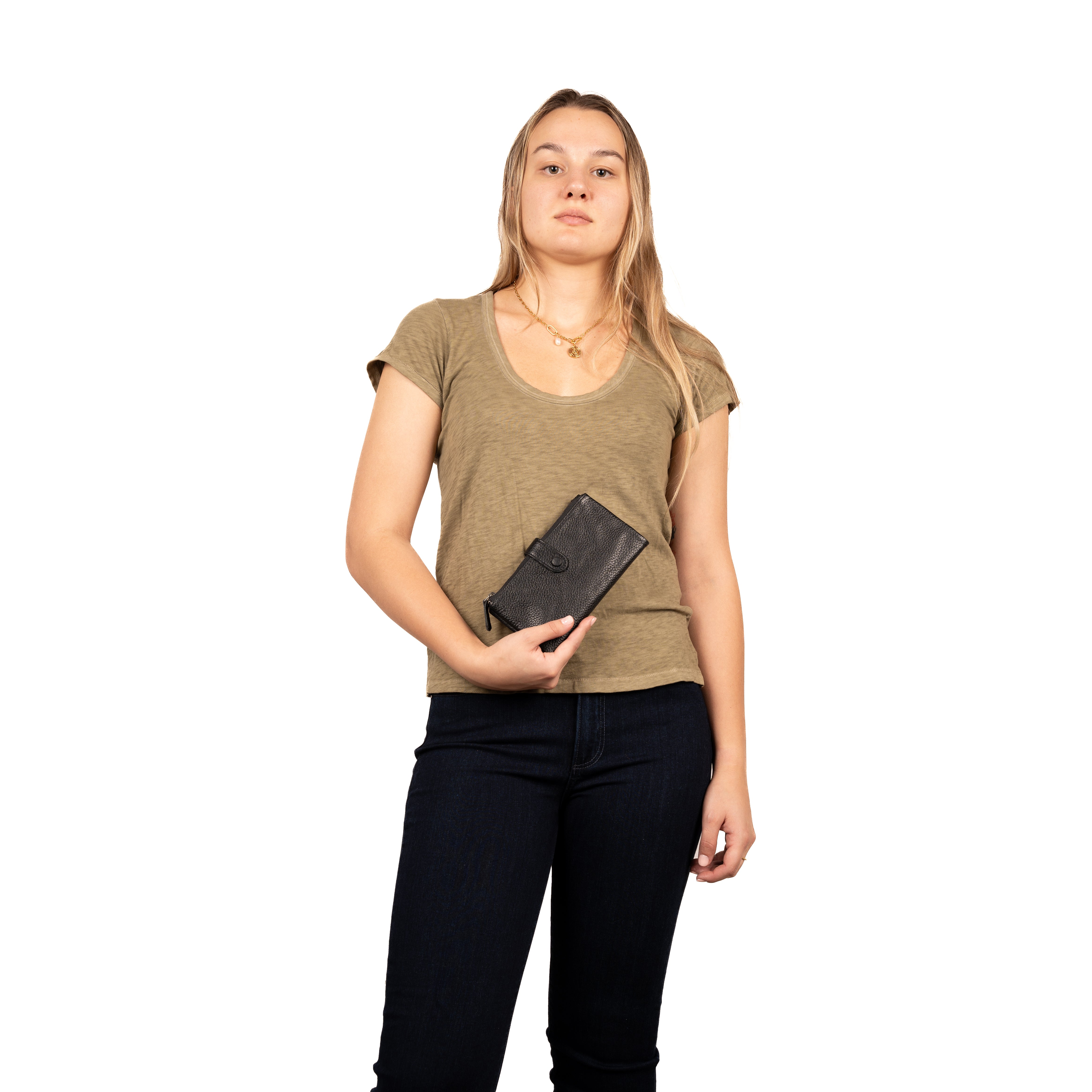 Lady Conceal Maya Slim Wallet – Slim Profile Buffalo Leather RFID Wallet with Multiple Bill Compartments