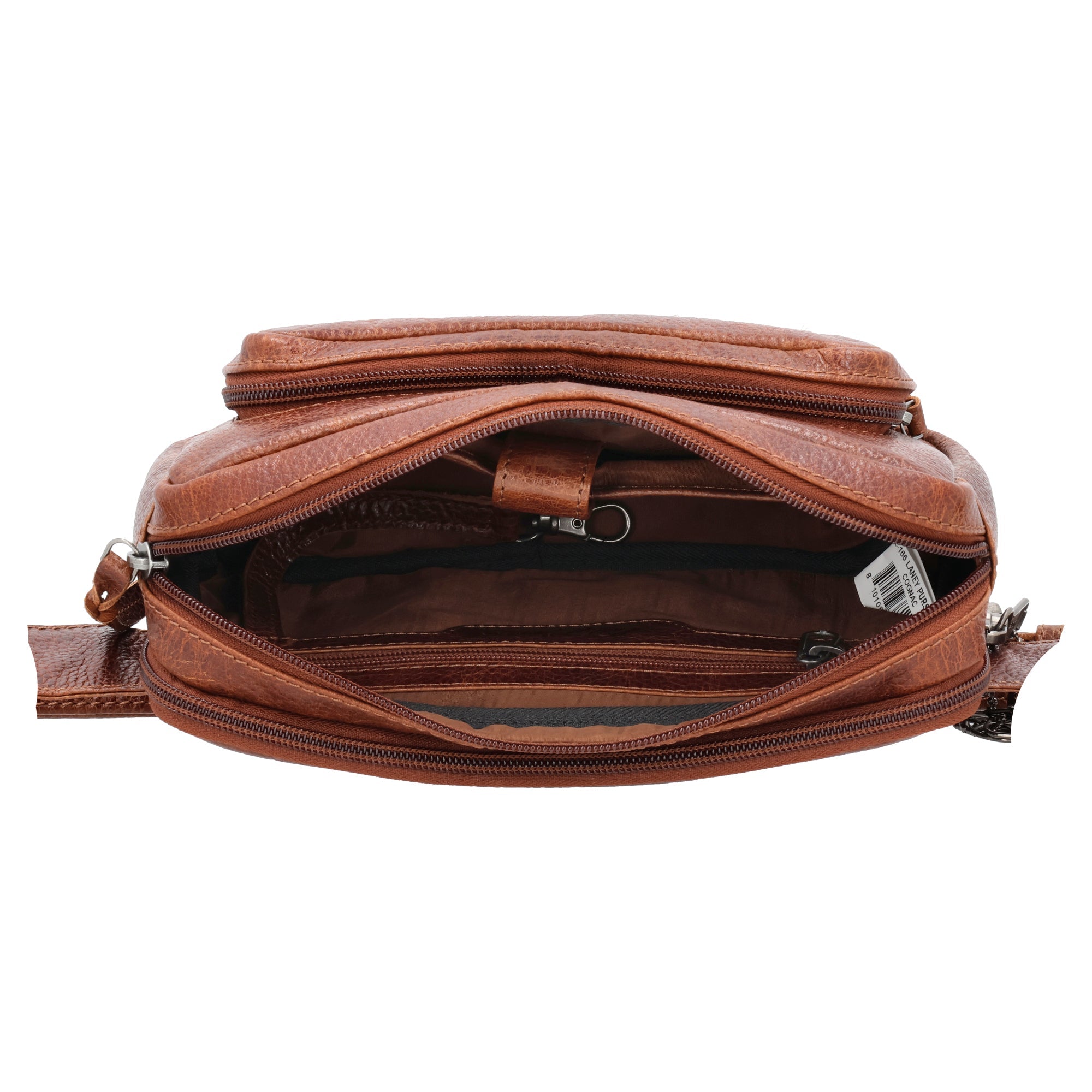 Concealed Carry Laney Buffalo Belt Bag by Lady Conceal - Firearm Belt Bag for Women and Men -Tactical Leather Pistol Crossbody - Anti Theft Locking Bag with Universal Holster - Handgun Leather CCW Velcro