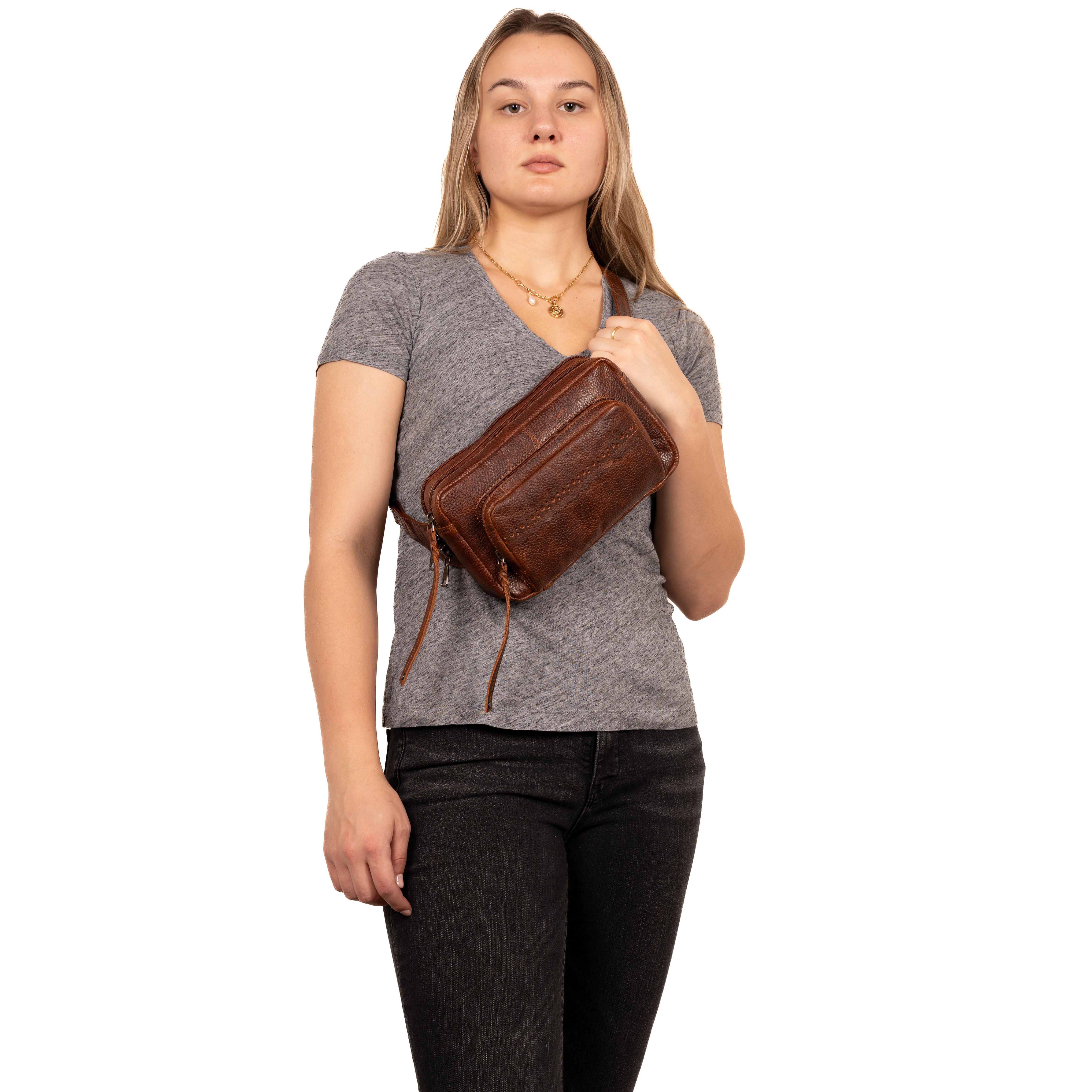 Buffalo Leather Concealed Carry Belt Bag – Laney by Lady Conceal, Ideal for Sporting Goods Dealers and Stores
