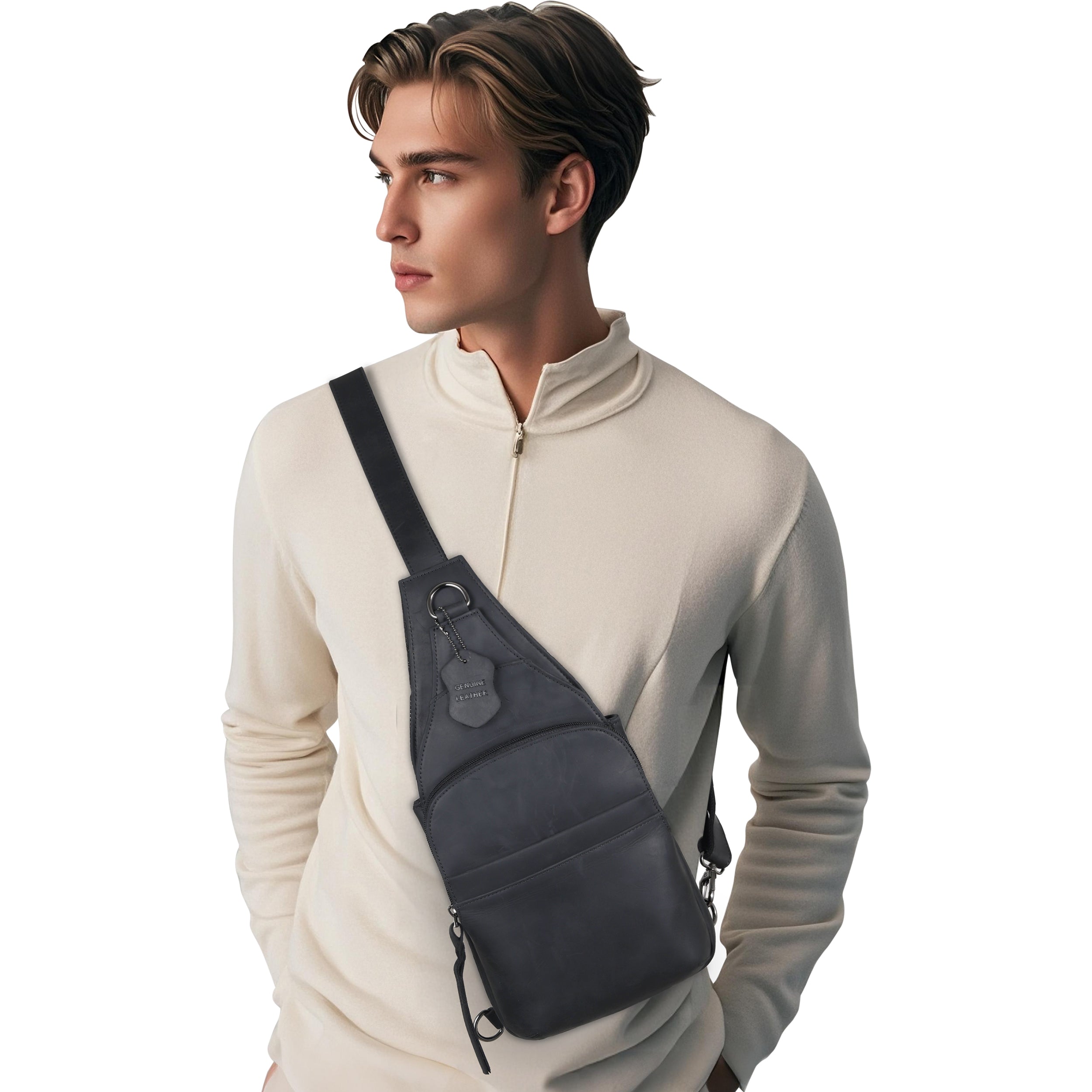 Concealed Carry Unisex Dakota Leather Sling by Lady Conceal