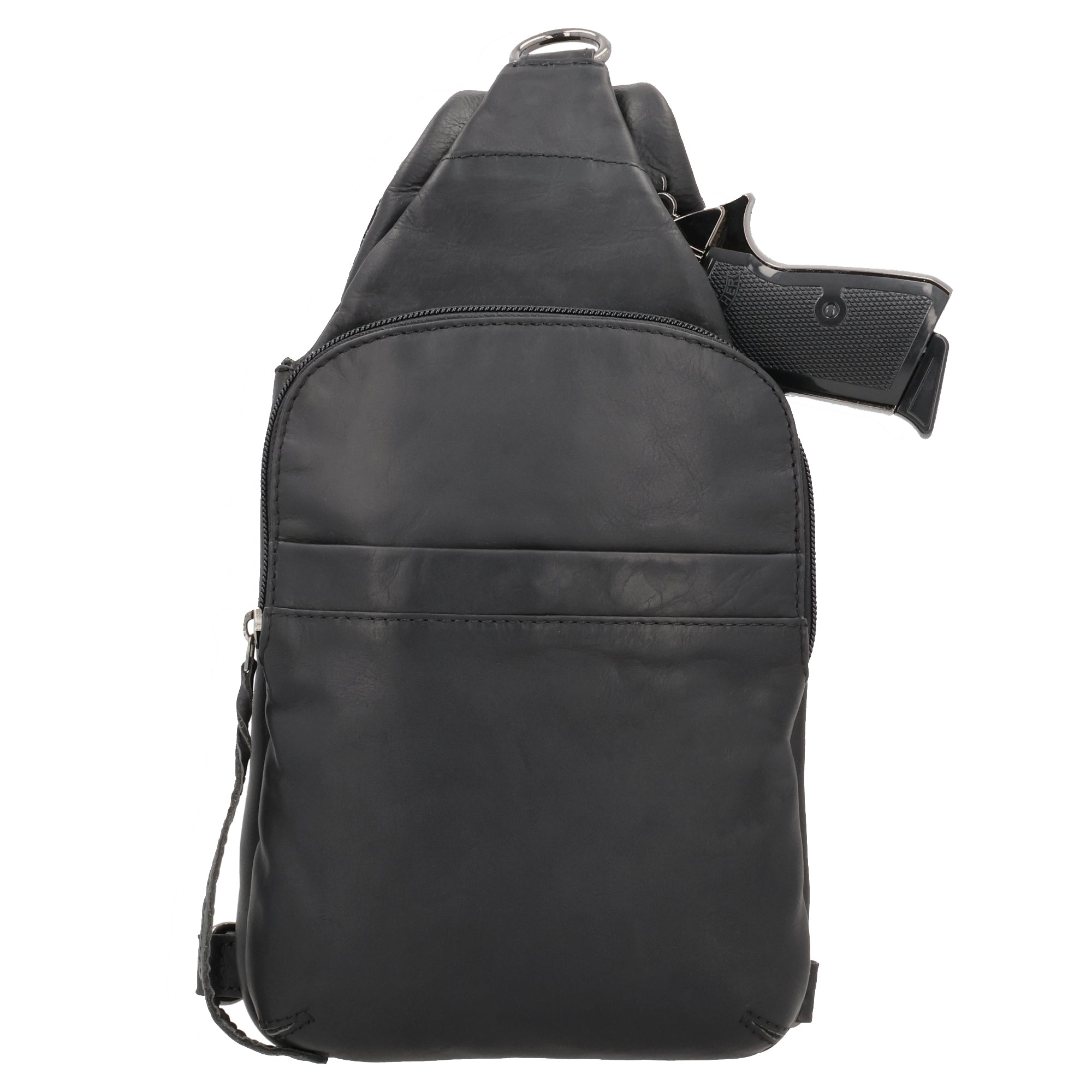Unisex Concealed Carry Sling Bag – Dakota Backpack by Lady Conceal with Soft Leather and Adjustable Strap
