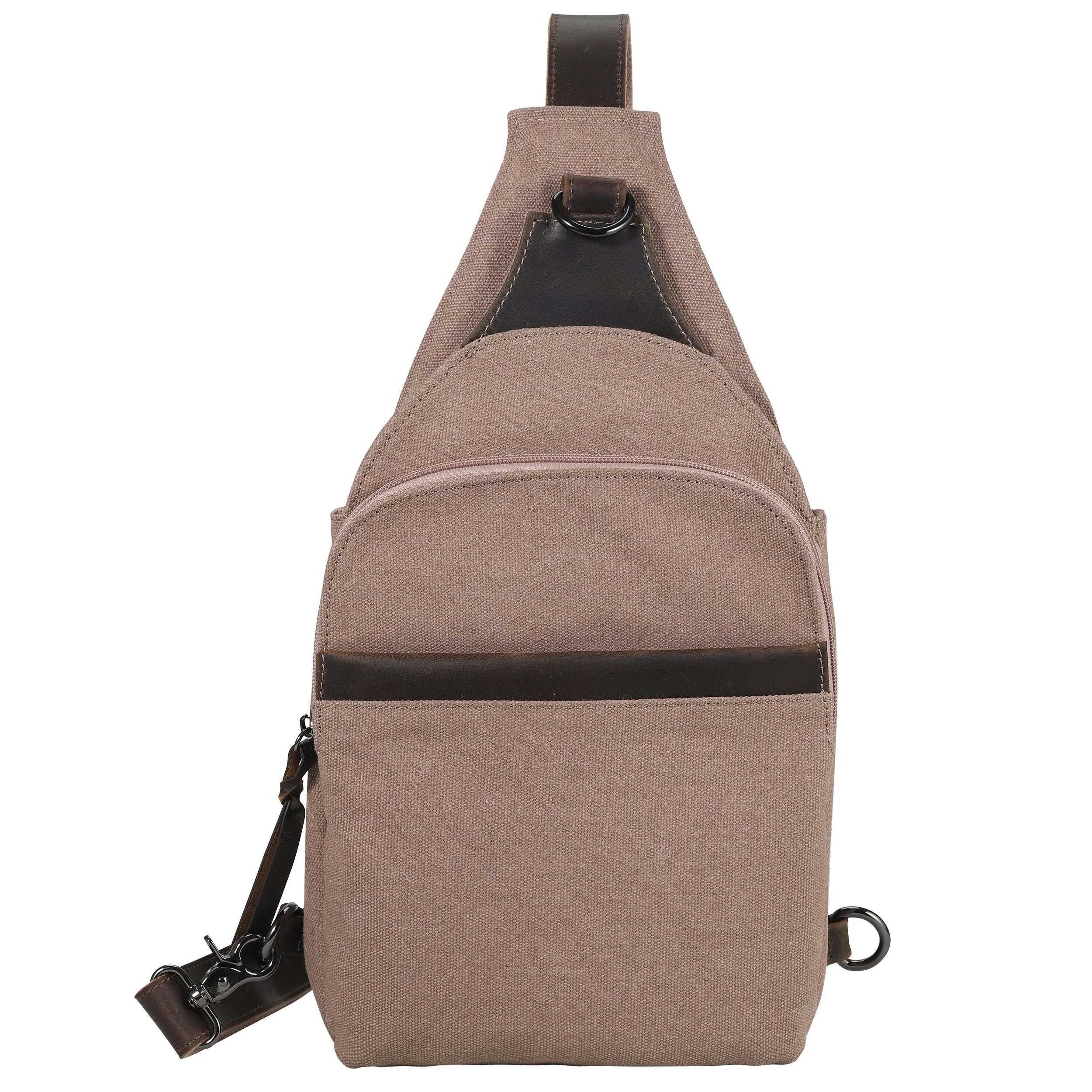 Unisex Canvas with leather Trim Dakota Concealed Carry Light Brown