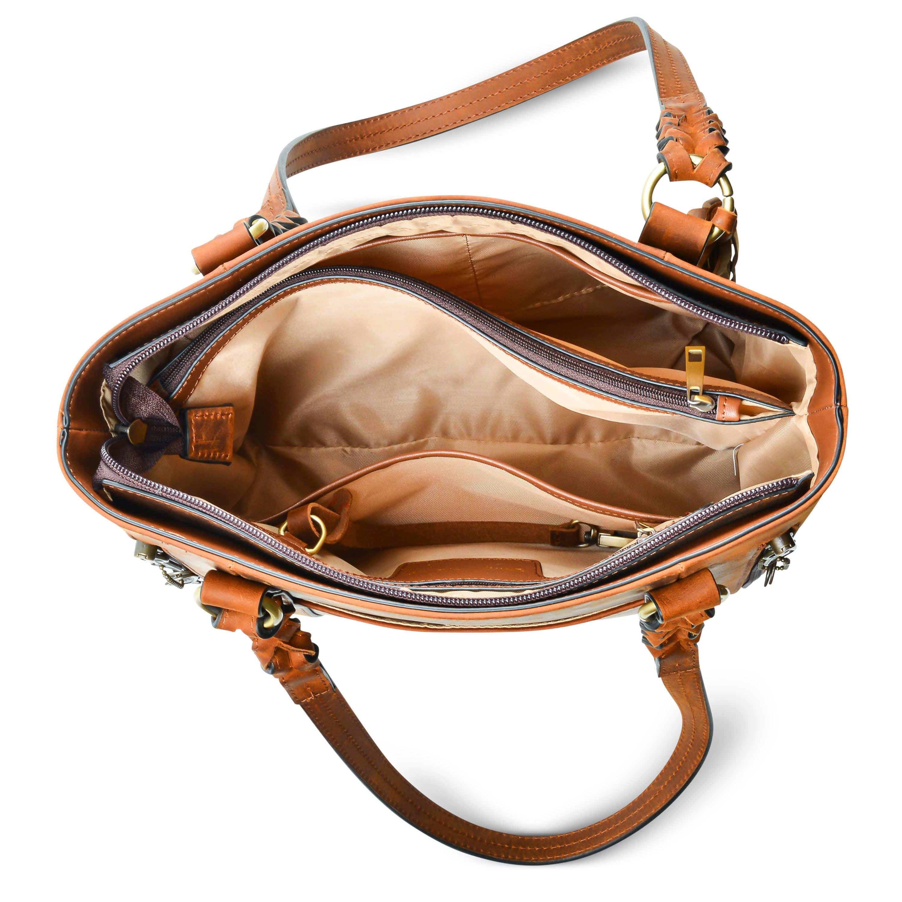 Concealed Carry Bella Leather Tote - Women's Purse for Pistol - Locking Purse with pistol slot - Leather Conceal Carry purse for Women - Concealed carry purse holster - Conceal Carry Handbag for Pistol - Handgun Bags for Women