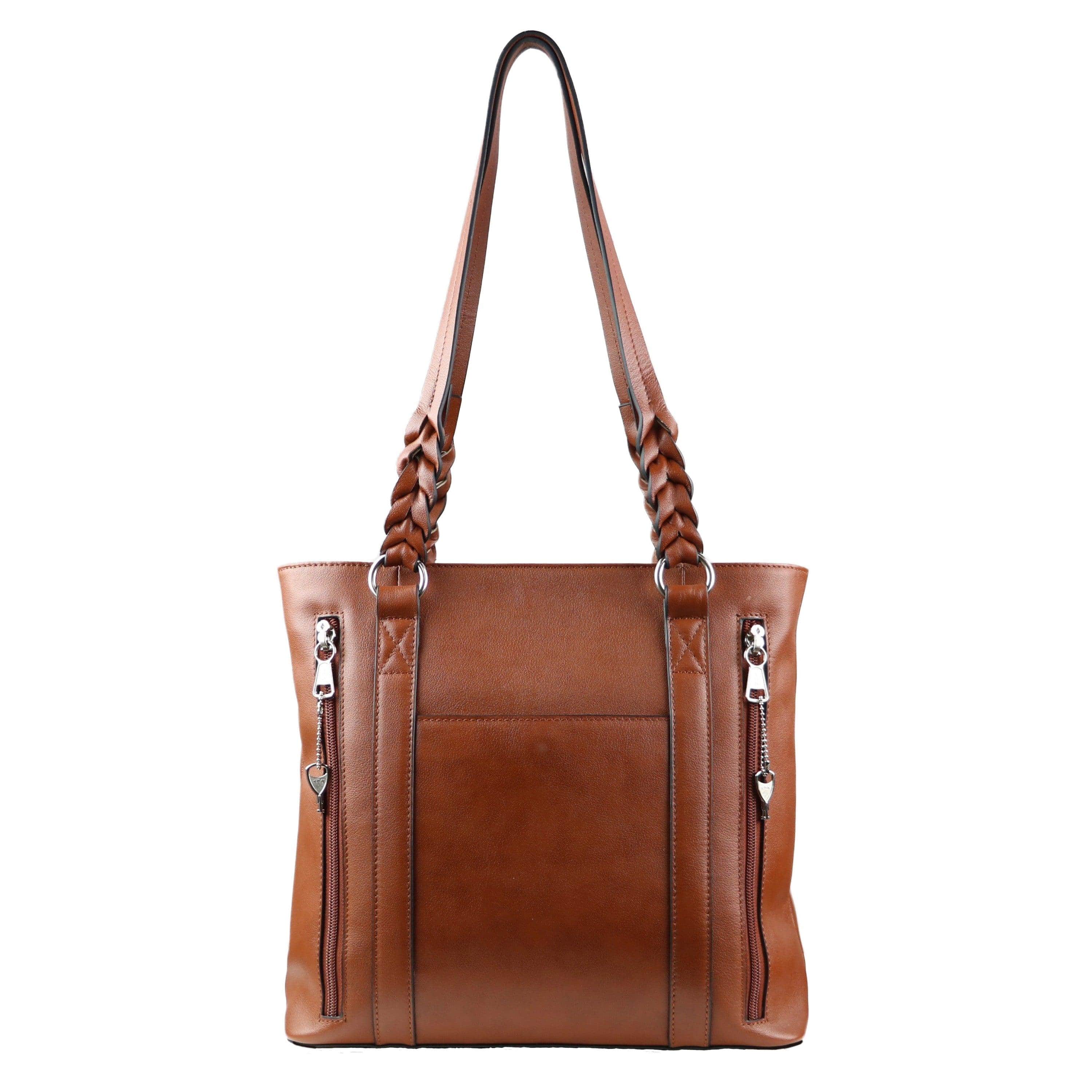 Concealed Carry Bella Leather Tote - Women's Purse for Pistol - Locking Purse with pistol slot - Leather Conceal Carry purse for Women - Concealed carry purse holster - Conceal Carry Handbag for Pistol - Handgun Bags for Women