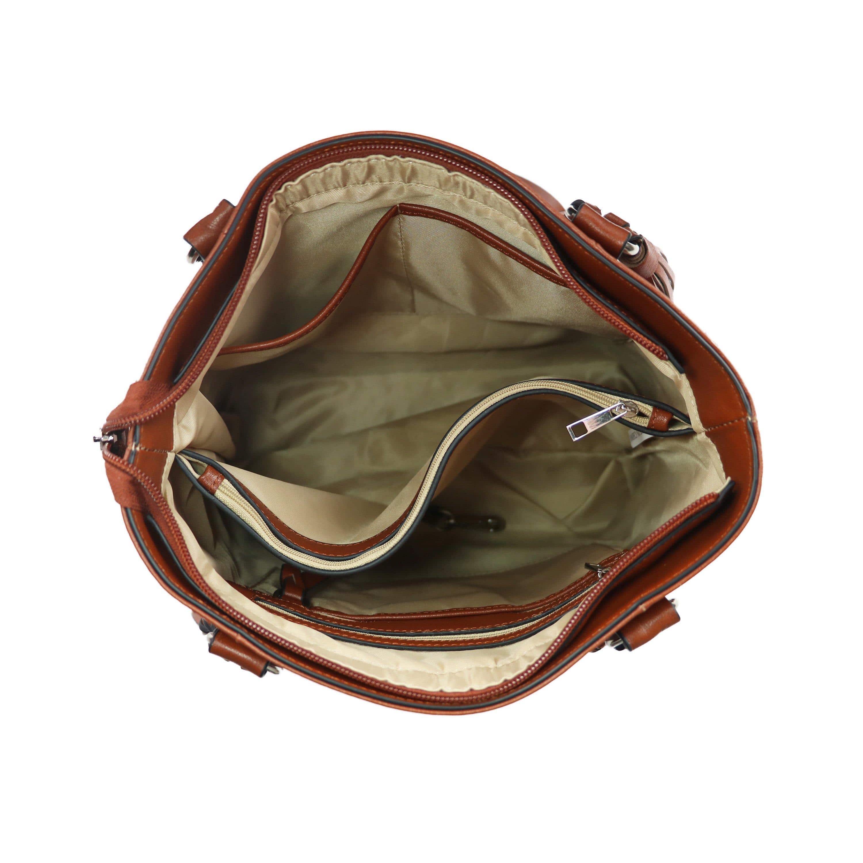 Concealed Carry Bella Leather Tote - Women's Purse for Pistol - Locking Purse with pistol slot - Leather Conceal Carry purse for Women - Concealed carry purse holster - Conceal Carry Handbag for Pistol - Handgun Bags for Women