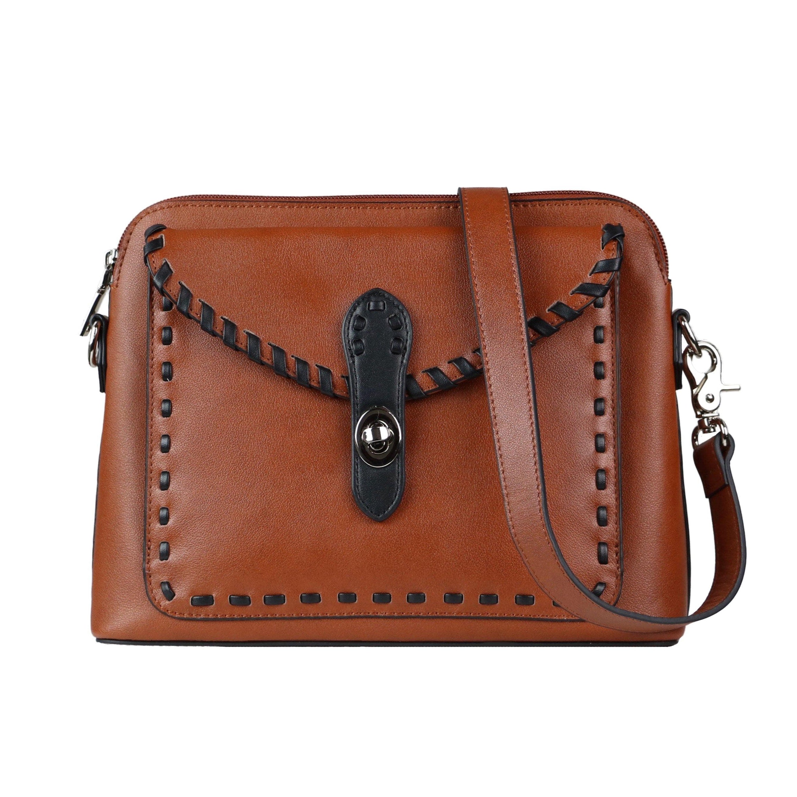 Concealed Carry Evelyn Leather Crossbody - Lady Conceal - soft leather shoulder bags for women's - crossbody bags for everyday use - most popular crossbody bag - crossbody bags for guns - crossbody handgun bag - Unique Hide Purse - Conceal Carry Western Purse - Stylish Carry Evelyn Leather Bag - Bag for Conceal Carrying Women - - Gun Bag for Women