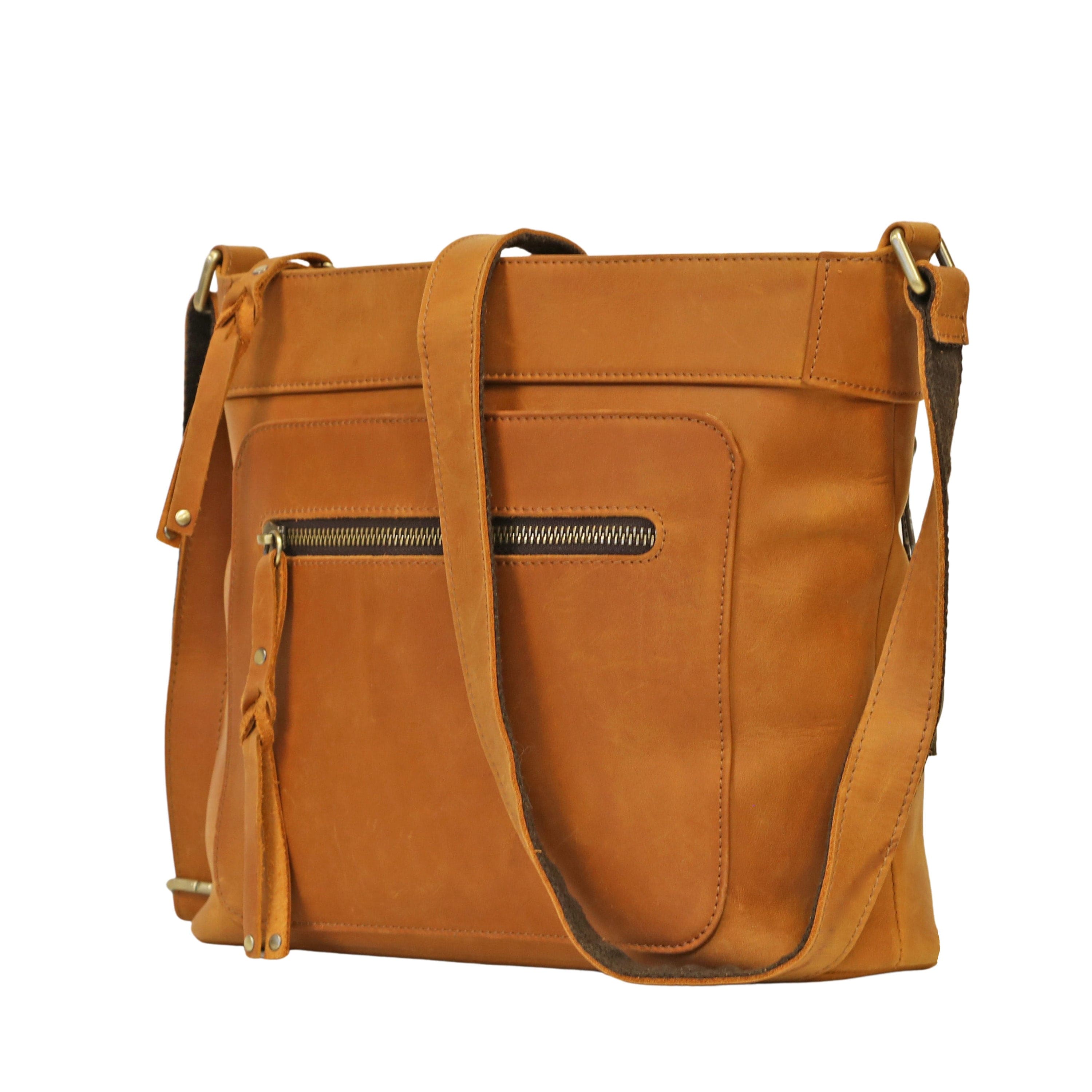 Concealed Carry Delaney Leather Crossbody - Locking Crossbody for Pistol - Designer Concealment Crossbody bag- Discreet Conceal and Carry Crossbody for Women - Designer Leather Crossbody CCW Bag - Locking Conceal and Carry Purse with Universal Holster for Handguns - Best Crossbody for Concealed Carry