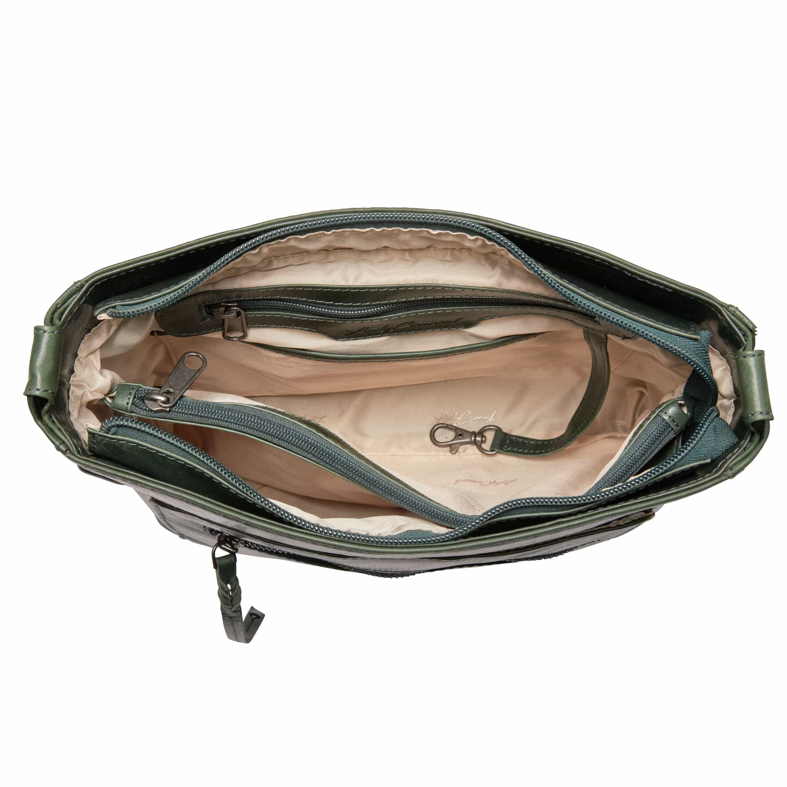 Concealed Carry Delaney Leather Crossbody - Locking Crossbody for Pistol - Designer Concealment Crossbody bag- Discreet Conceal and Carry Crossbody for Women - Designer Leather Crossbody CCW Bag - Locking Conceal and Carry Purse with Universal Holster for Handguns - Best Crossbody for Concealed Carry