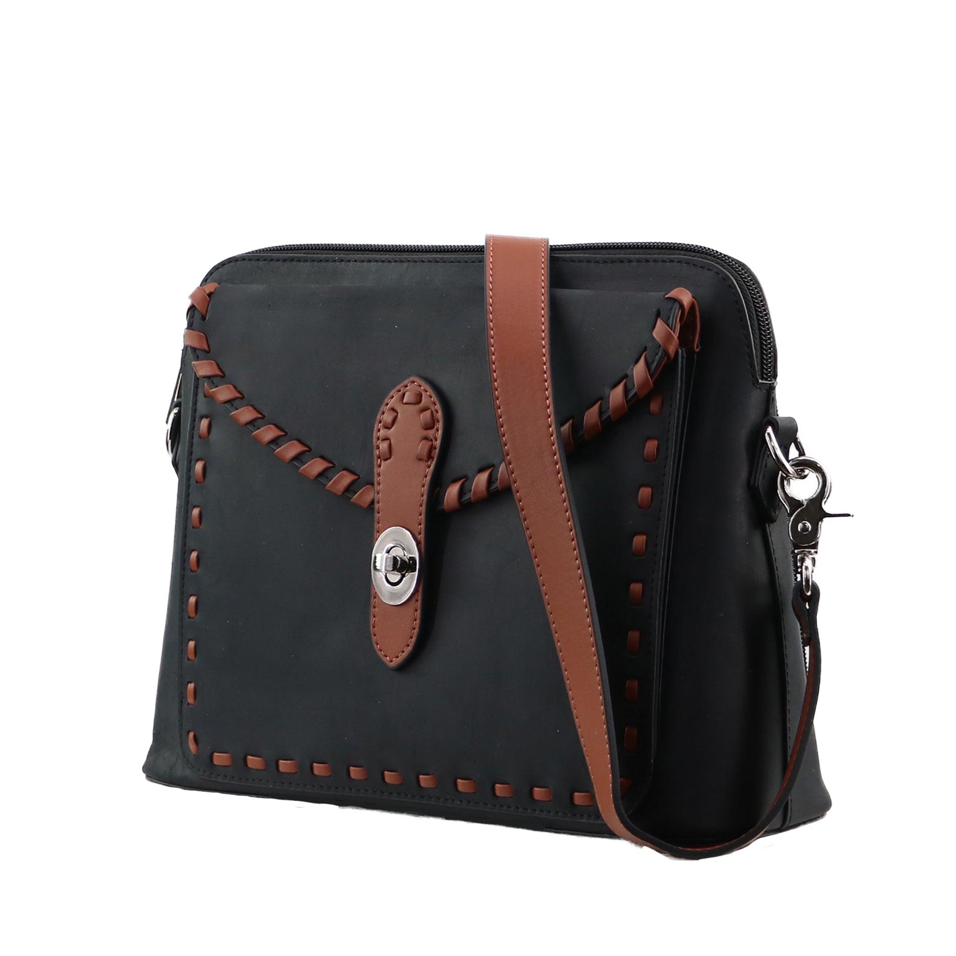 Concealed Carry Evelyn Leather Crossbody - Lady Conceal - soft leather shoulder bags for women's - crossbody bags for everyday use - most popular crossbody bag - crossbody bags for guns - crossbody handgun bag - Unique Hide Purse - Conceal Carry Western Purse - Stylish Carry Evelyn Leather Bag - Bag for Conceal Carrying Women - - Gun Bag for Women