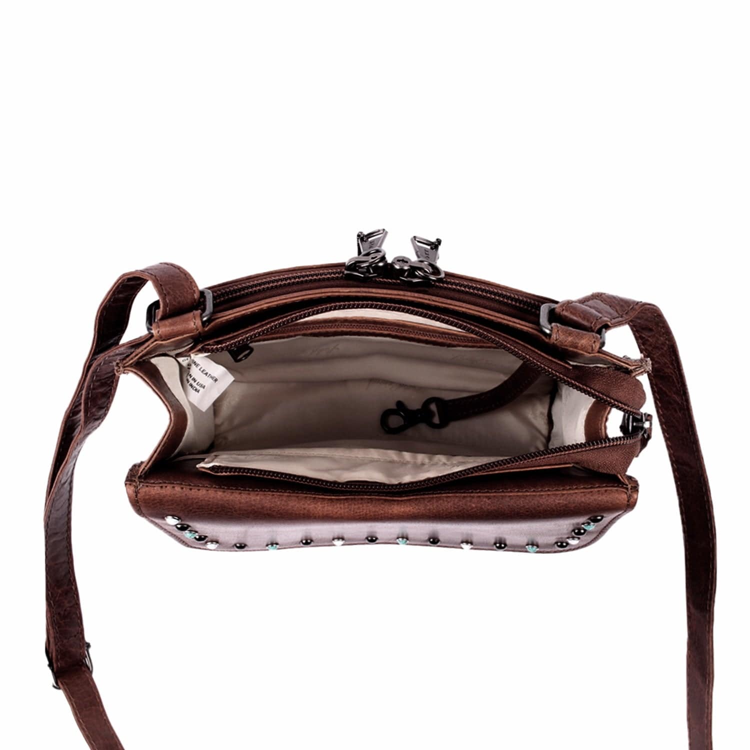 Lady Conceal Concealed Carry Purse for Women – Raelynn Buffalo Leather Crossbody - RFID Organizer purse - Locking YKK & Universal Holster - designer purses - black designer purse - designer purse brands - designer backpack purse - designer purse sale - womens designer purse sale - designer purses black friday sale - black and white designer purse - black crossbody purse designer - black owned purse designers - woman designer purse - designer purses for women
