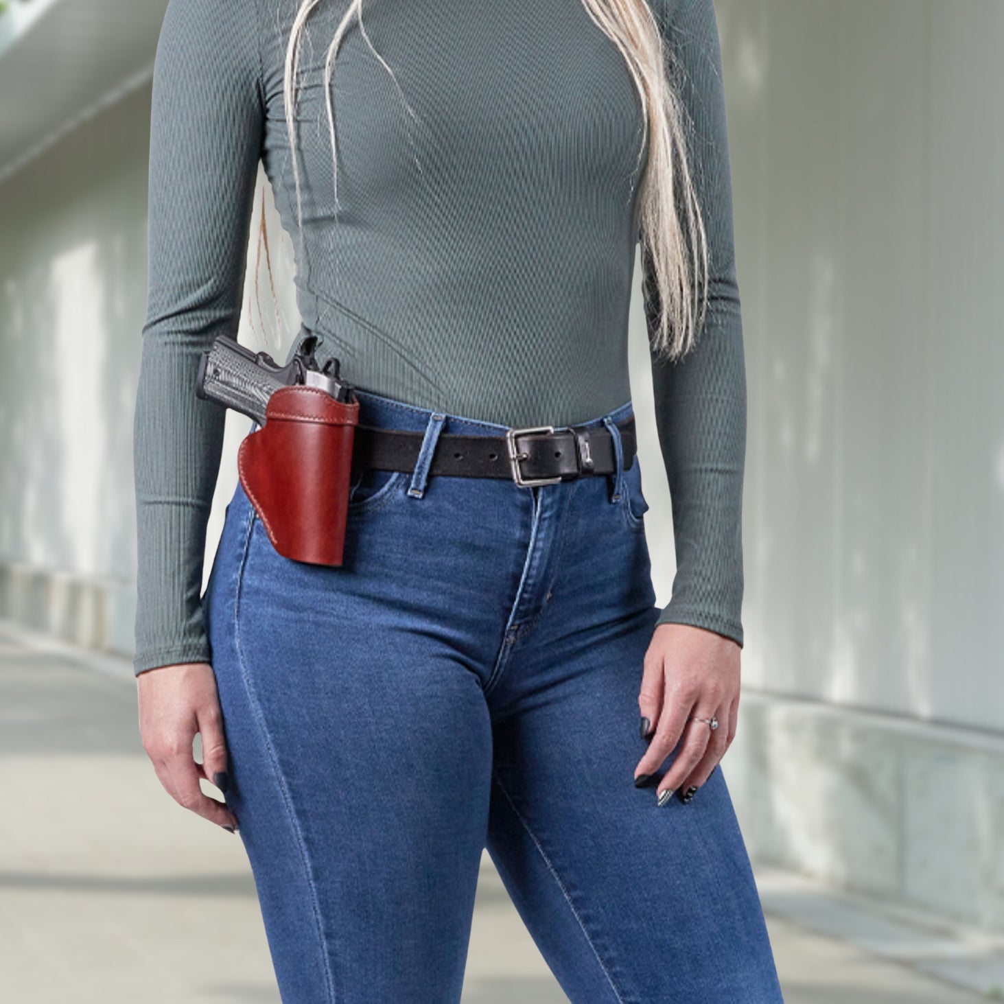 Unisex Inside Waistband Left-Handed Leather Holster by DS Conceal, Leather Holster by DS Conceal, Leather gun case Lumbar Gun , antique leather gun case soft