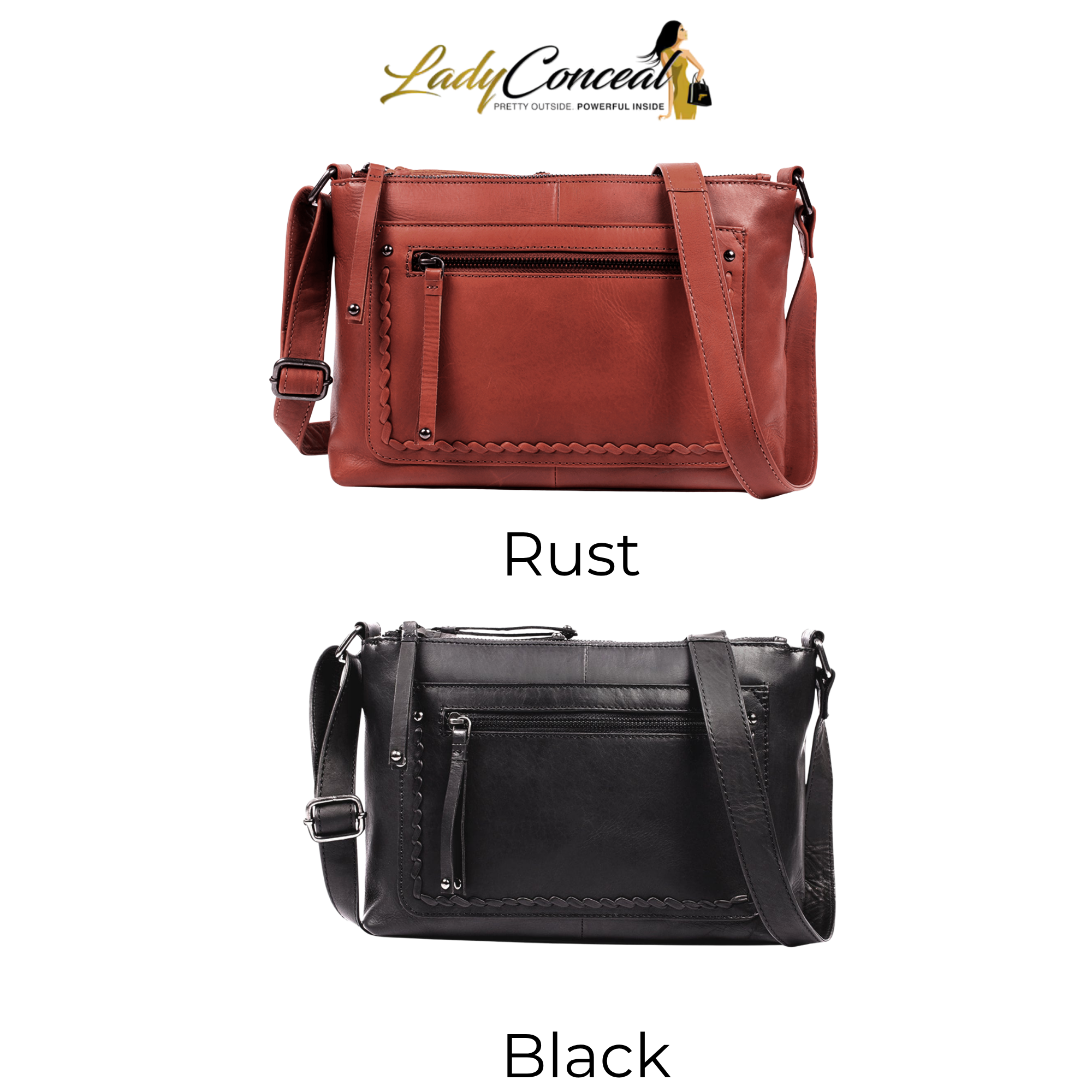 Concealed Carry Tatum Leather Crossbody by Lady Conceal