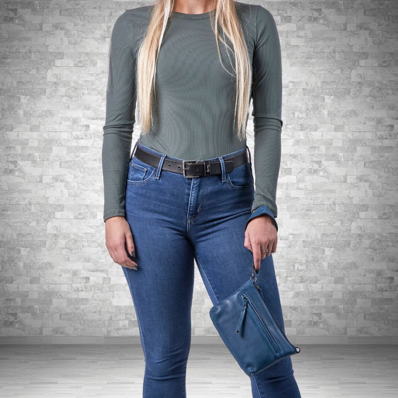 Premium leather CCW Amelia crossbody, concealed carry bag with holster for women by Lady Conceal Wholesale