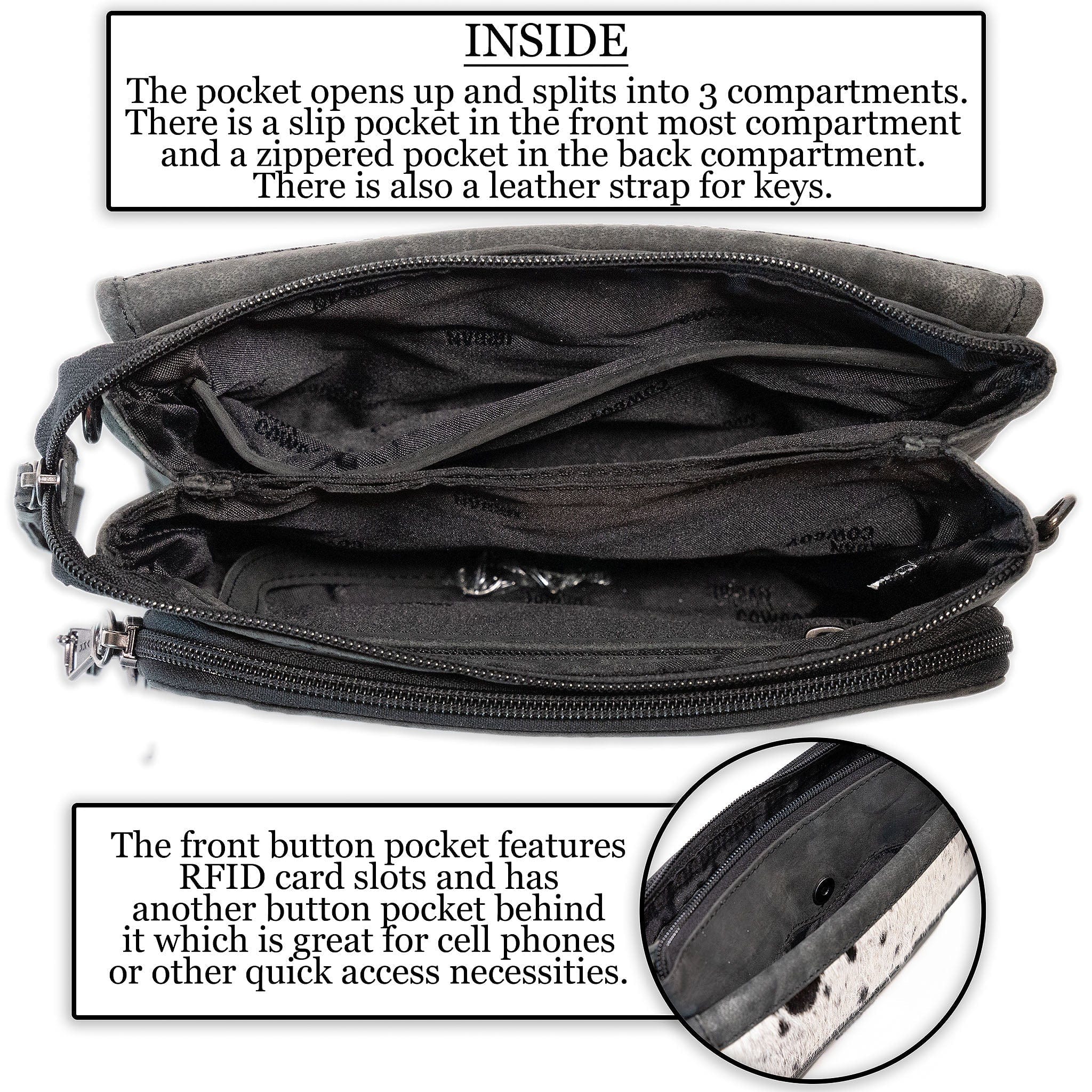 UC Leather Crossbody Bag - concealed carry crossbody purse - Gun Bag Cowboy Leather - Unique Hide Crossbody Gun and Pistol Bag - crossbody bag for concealed gun carry - Unique Cowboy Leather Crossbody gun bag - concealed carry crossbody leather gun purse - concealed carry crossbody cowboy leather gun purse with locking zipper - concealed carry purse for woman