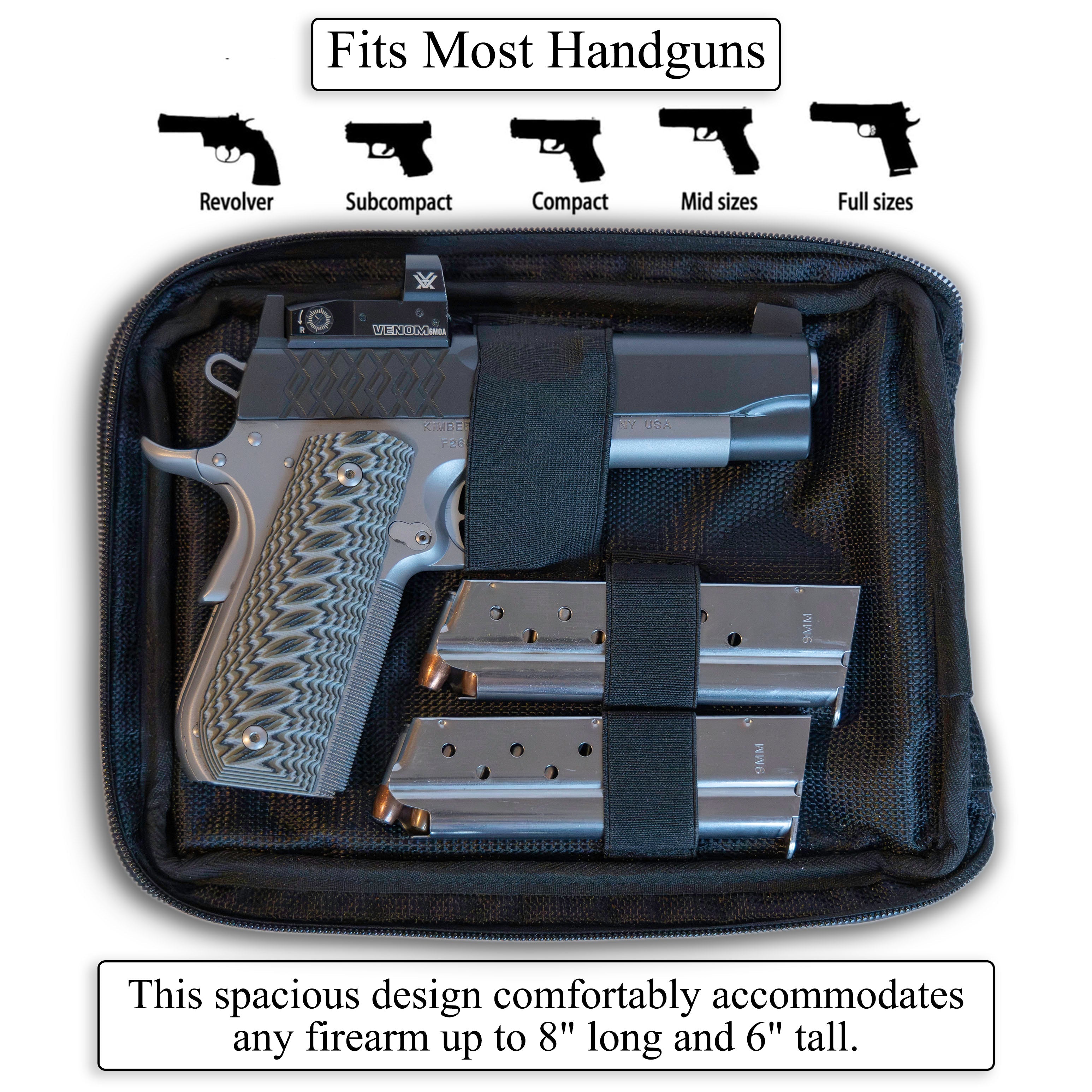 Durable canvas and leather range bag by UC Leather, wholesale tactical storage for handguns and accessories