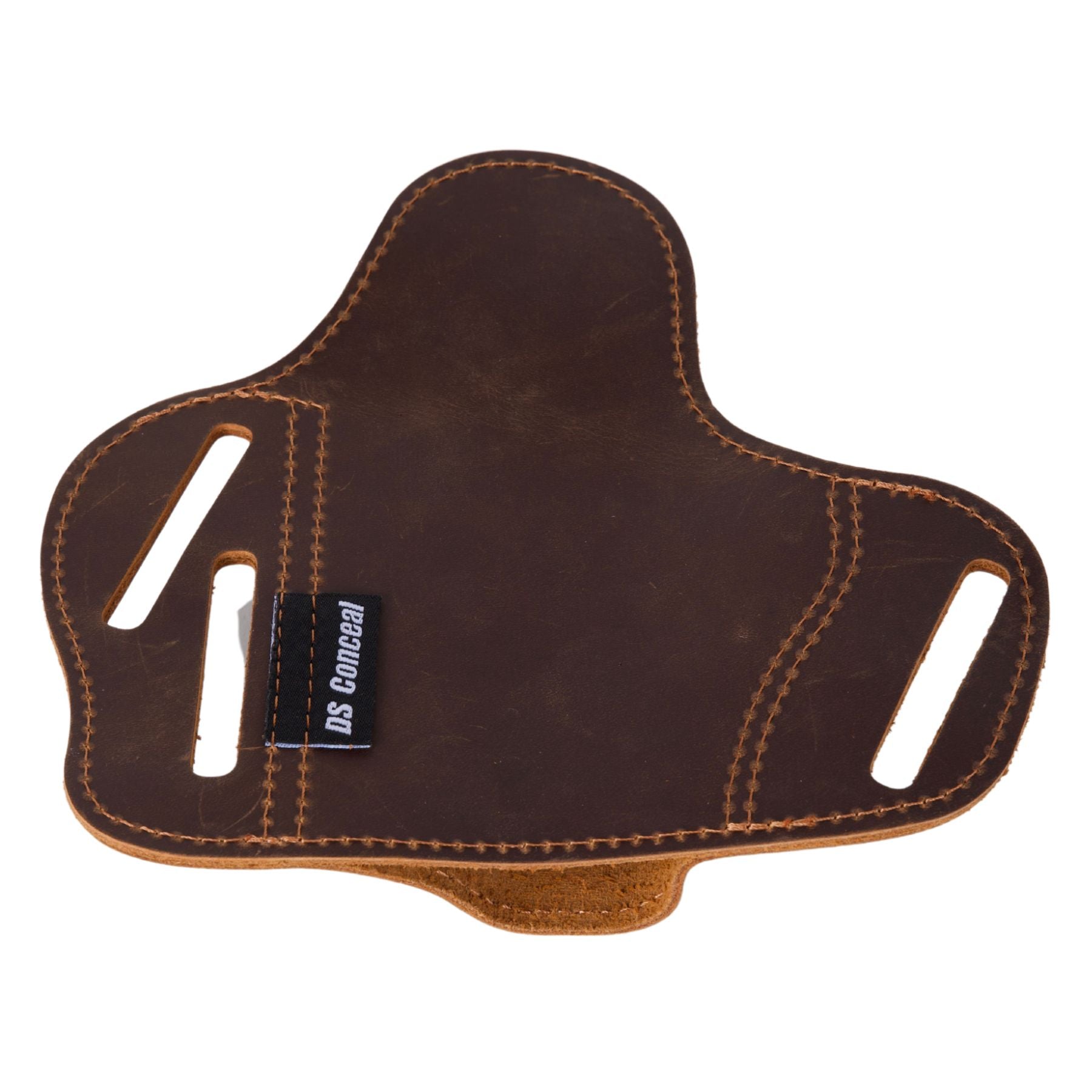 DS Conceal Holster Durable right-hand leather holster with triple-slot versatility for strong-side or cross-draw carry
