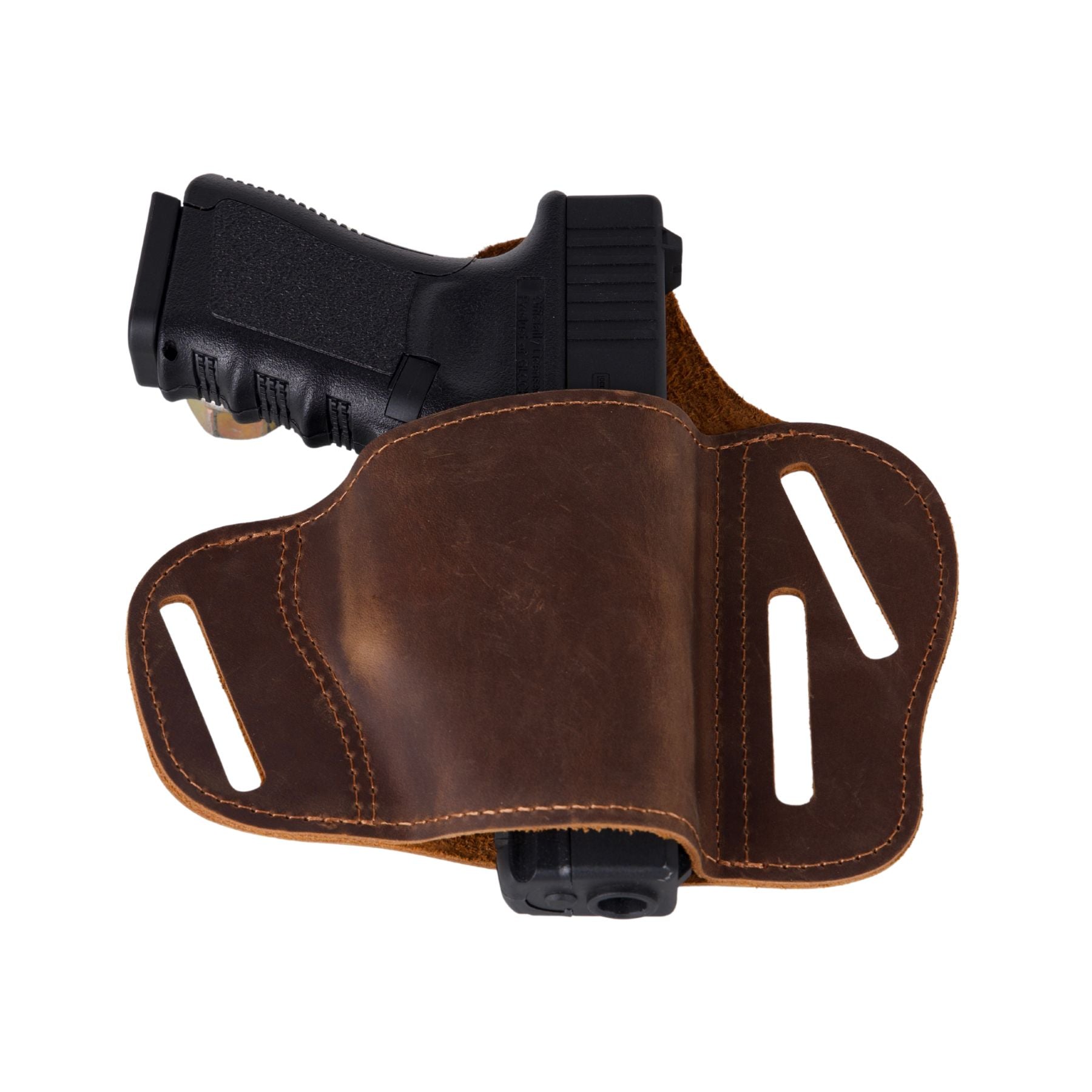 DS Conceal Holster Durable right-hand leather holster with triple-slot versatility for strong-side or cross-draw carry