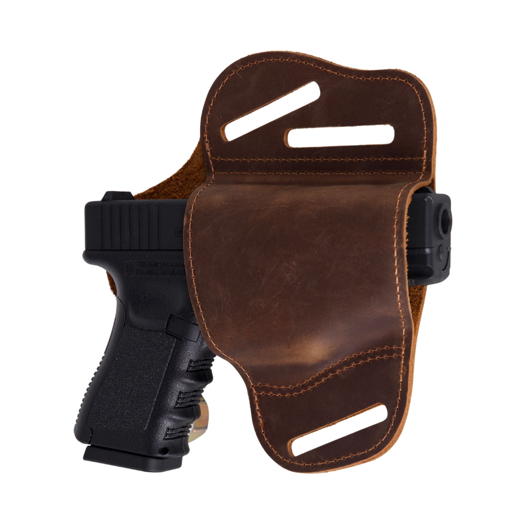 DS Conceal Holster Durable right-hand leather holster with triple-slot versatility for strong-side or cross-draw carry