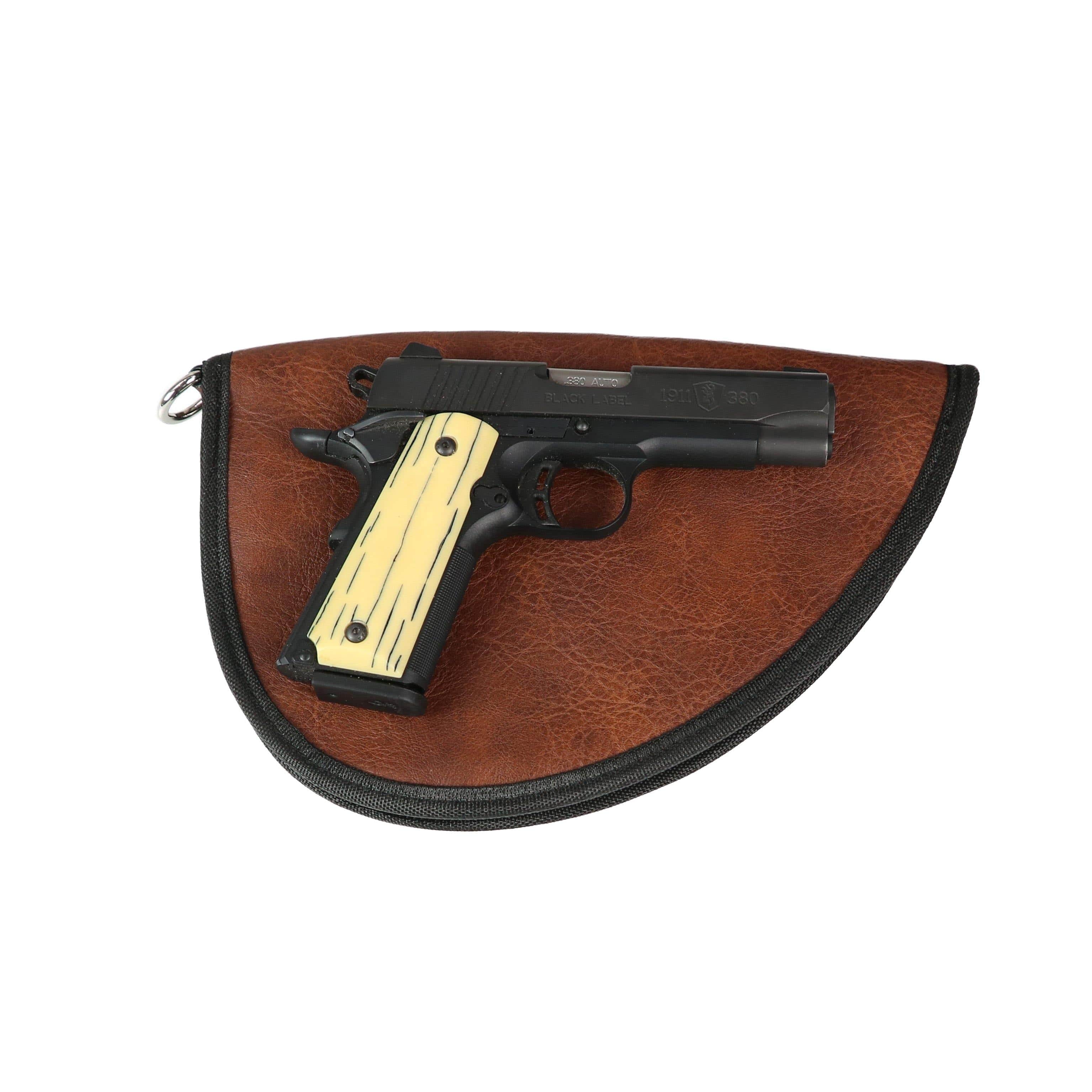Medium leather gun bag, conceal carry accessories, Lady Conceal, USA owned, drop shipping, firearm gear