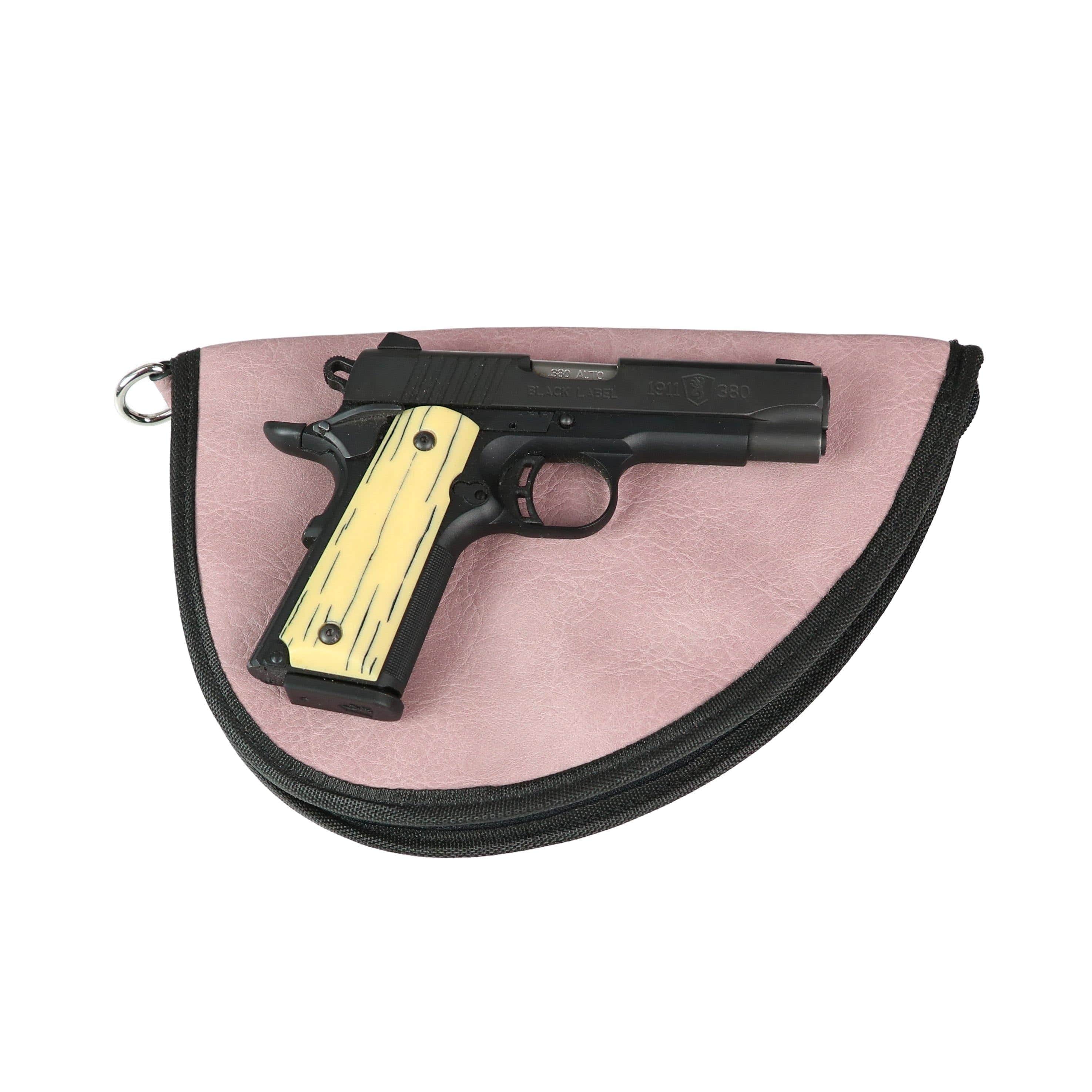 Mens travel gun case, leather soft shoulder bag, Lady Conceal, gun case Glock 19, dealer, USA owned