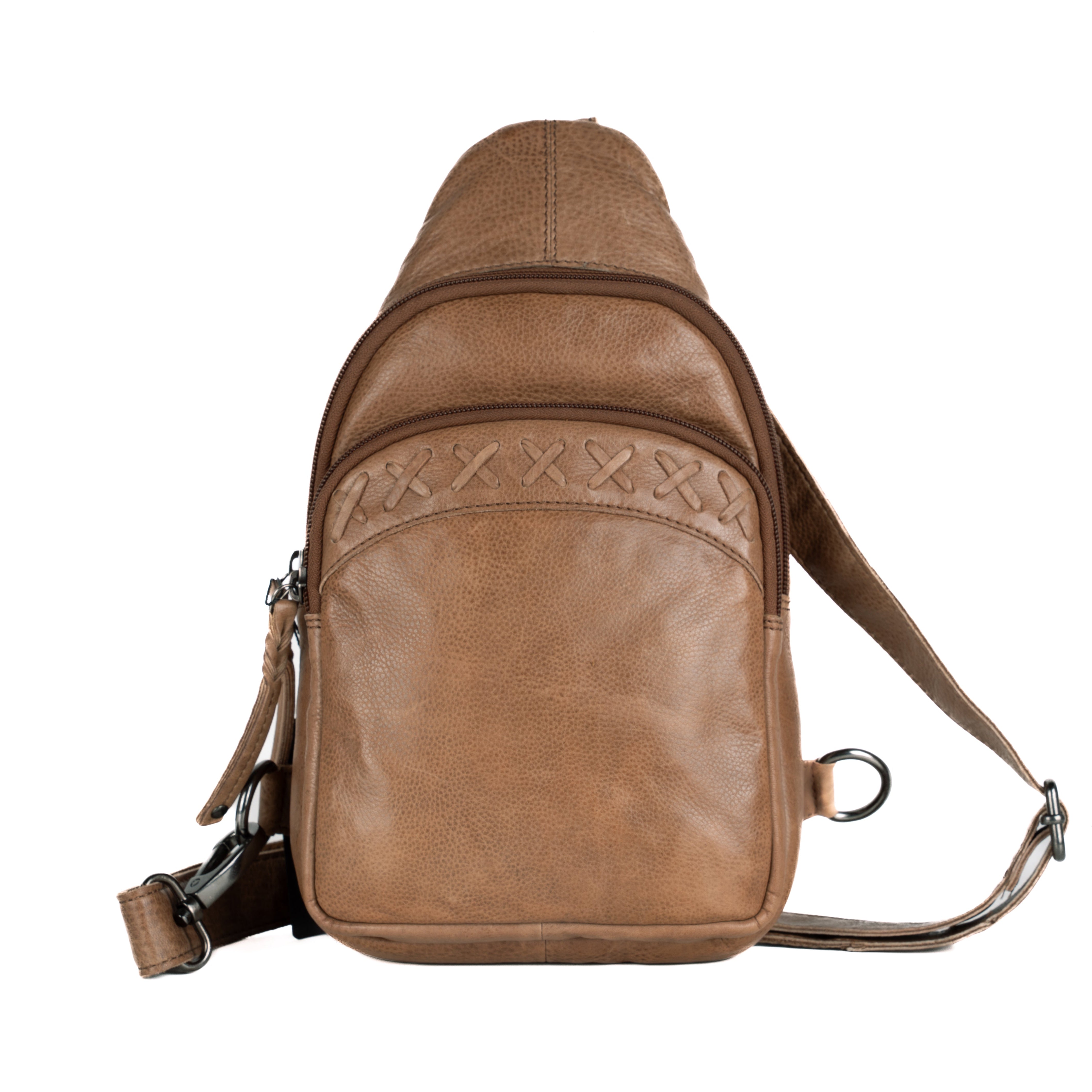 Concealed Carry Leather Sling Bag, Lady Conceal Taylor Backpack, Firearm Instructor Use, Drop Ship Option, Tactical Use