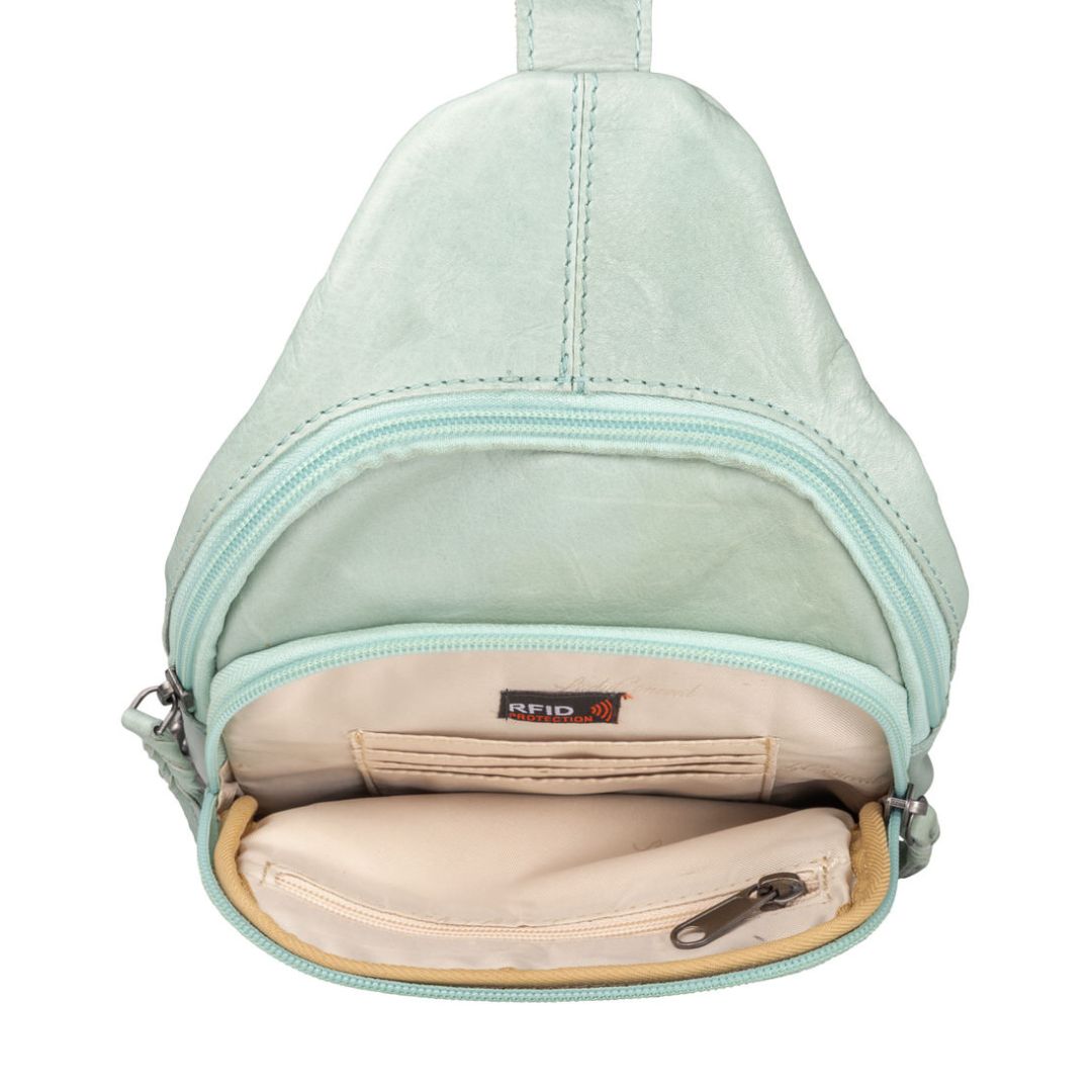 Haven Concealed Carry Backpack – RFID Sling with Vertical Holster by Lady Conceal - Safety Bag for Travel - Gifts for Gun Owners