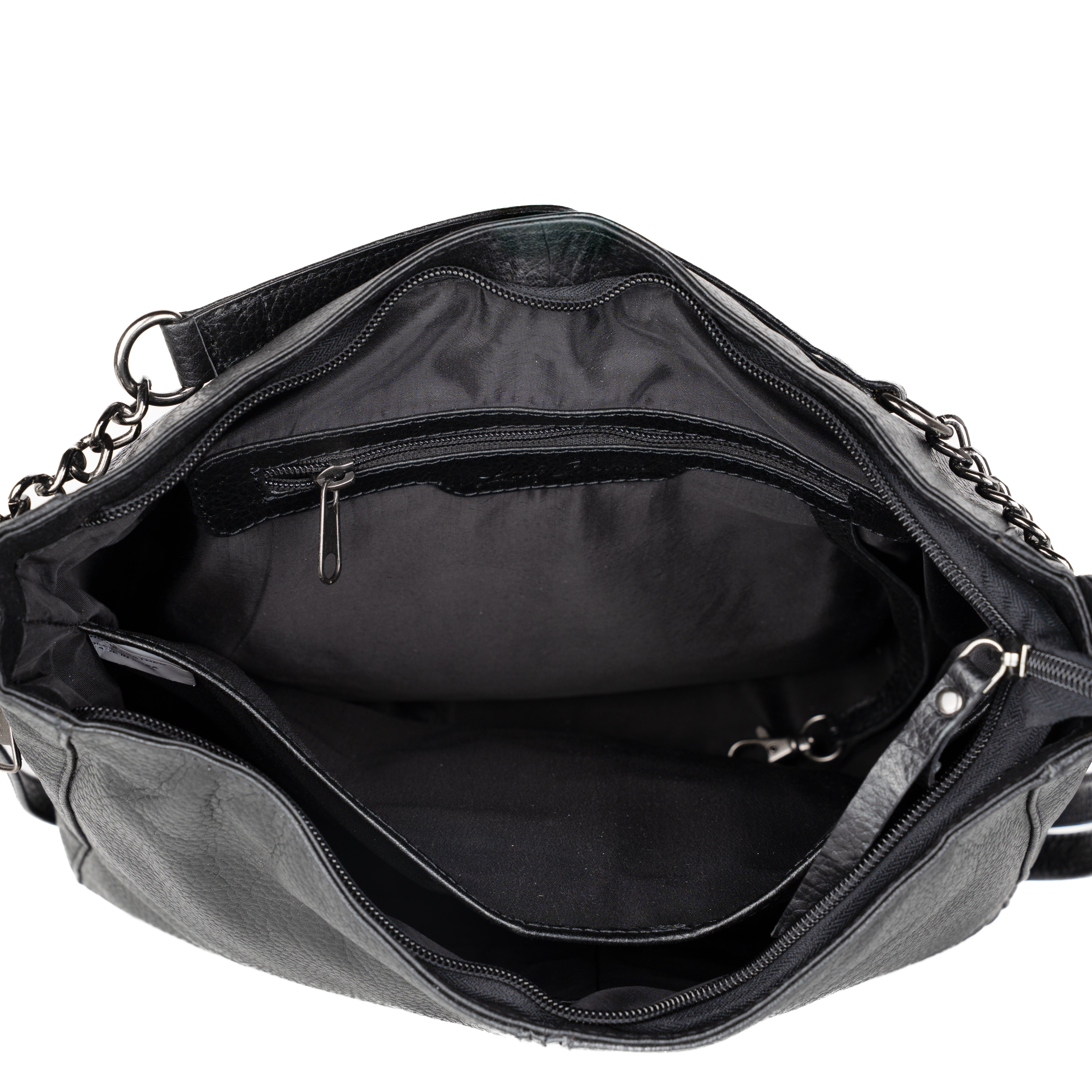 Concealed Carry Ava Leather Hobo by Lady Conceal, Ambidextrous Firearm Chained Bag - Lady Conceal Wholesale